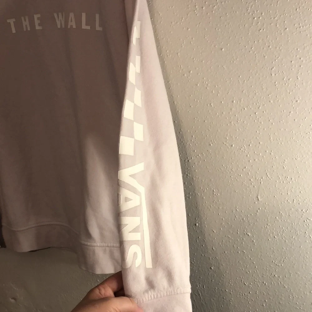 Vans sweatshirt light purple pink color size XS logo print on chest and arms - Picture 3 of 5